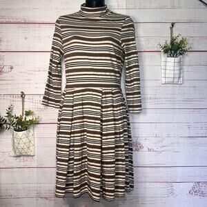 Altar’d State Mock Neck B Stripe Dress | Small